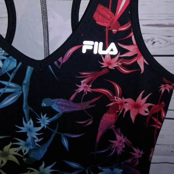Fila Multi-Color Floral Bird Racerback Sport Tank - Picture 4 of 5